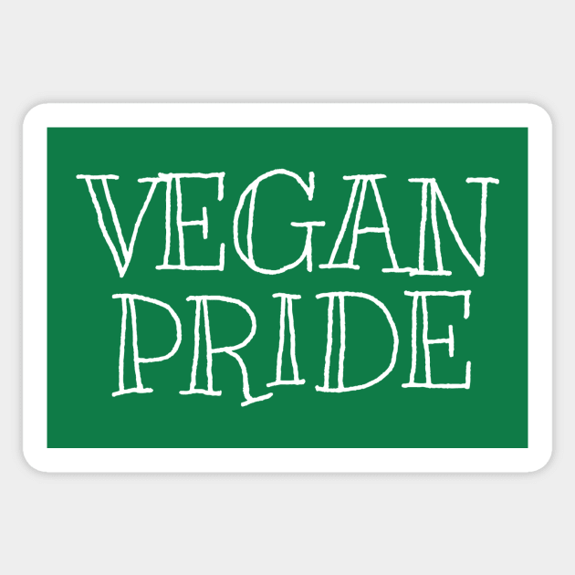 Vegan Pride Sticker by LefTEE Designs